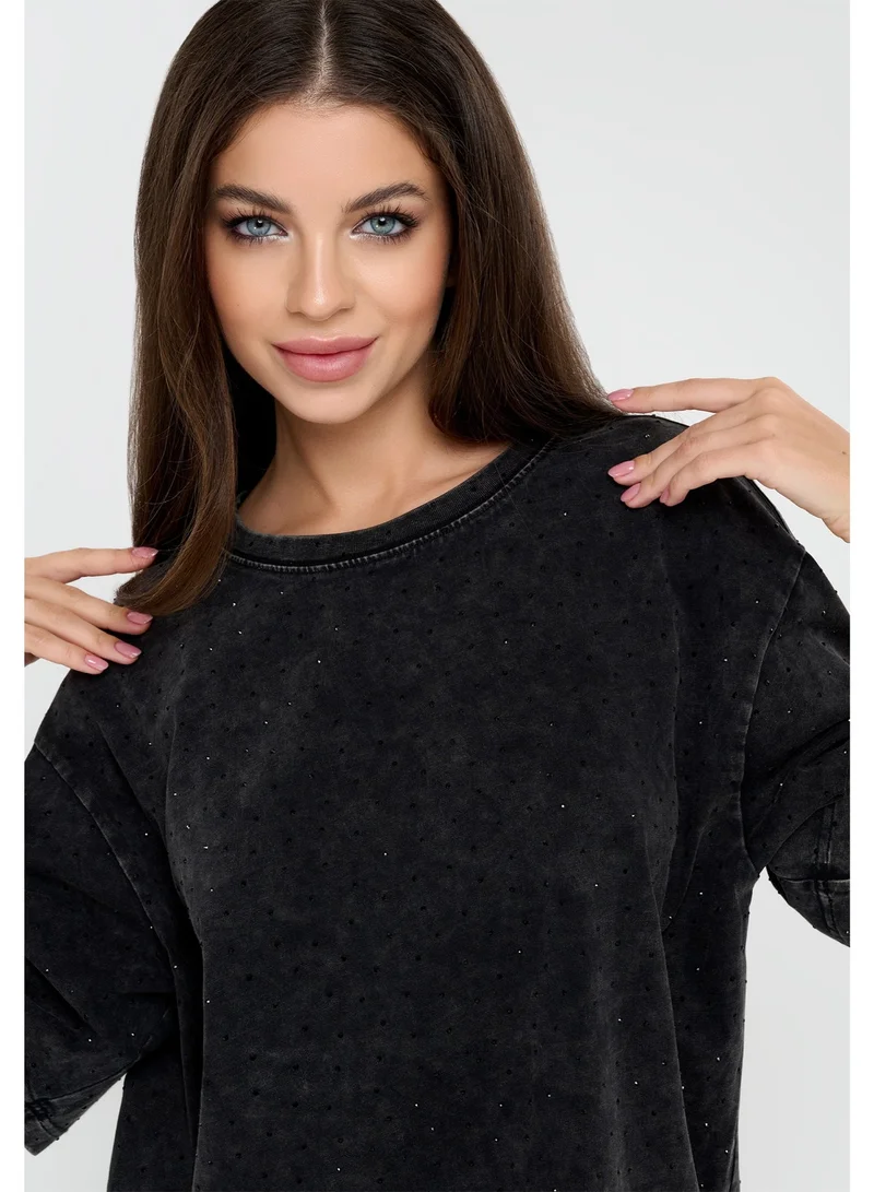 بونا فيدي تيشيرتات بونا فايد نسائية - بلوزات صيفية نسائية - تيشيرت مريح بأكمام قصيرة